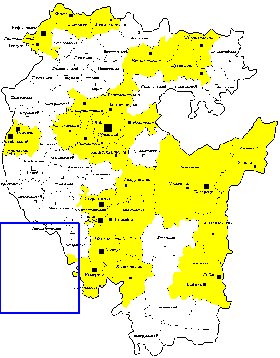 Administratives carte de Bachkirie