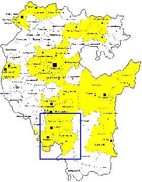 Administrativa mapa de Bascortostao