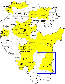 Administrativa mapa de Bascortostao