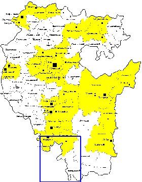 Administrativa mapa de Bascortostao