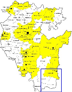 Administrativa mapa de Bascortostao