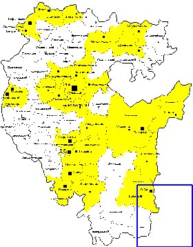 Administrativa mapa de Bascortostao