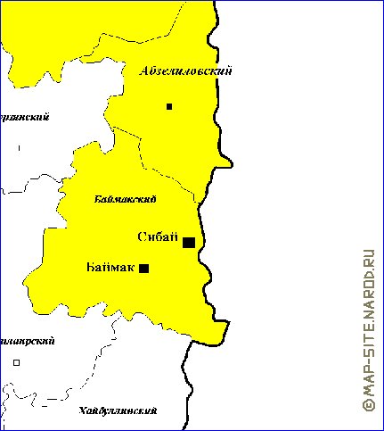 Administrativa mapa de Bascortostao