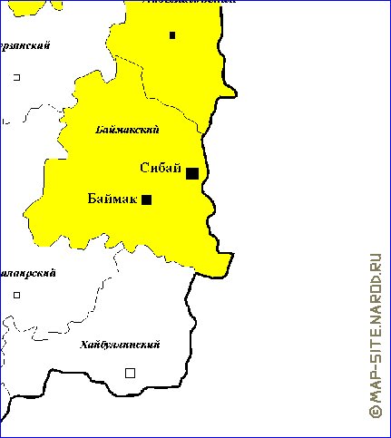 Administrativa mapa de Bascortostao