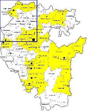 Administrativa mapa de Bascortostao