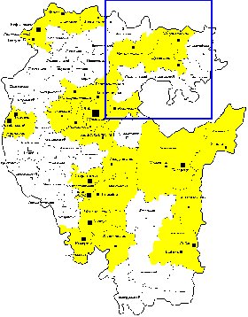 Administrativa mapa de Bascortostao