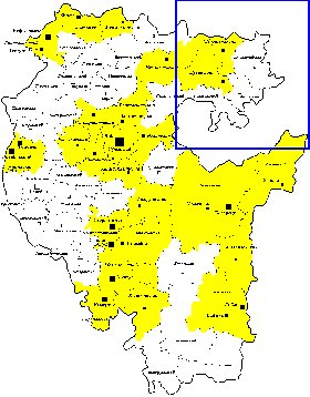 Administrativa mapa de Bascortostao