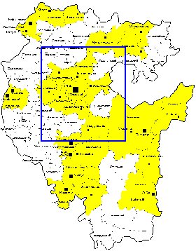 Administratives carte de Bachkirie