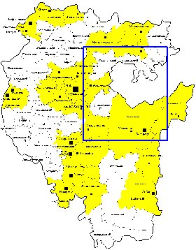 Administrativa mapa de Bascortostao