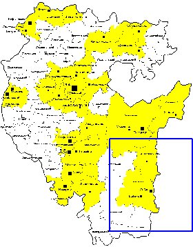 Administrativa mapa de Bascortostao