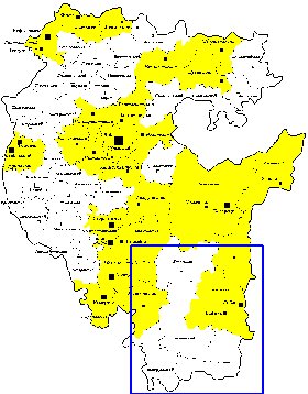 Administrativa mapa de Bascortostao