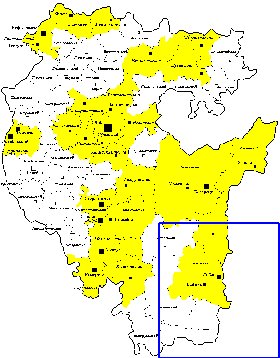 Administrativa mapa de Bascortostao