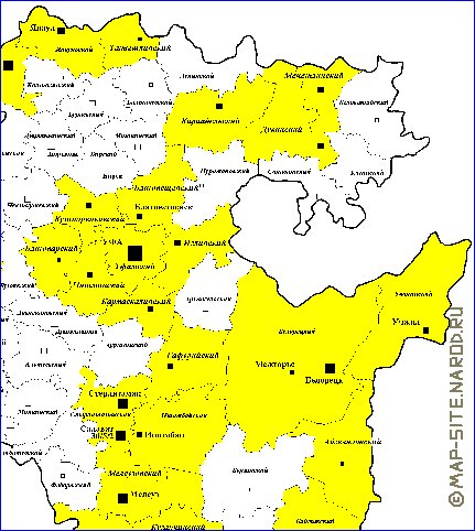 Administrativa mapa de Bascortostao