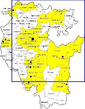 Administrativa mapa de Bascortostao