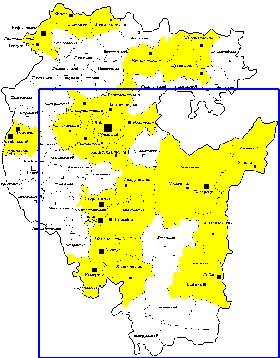 Administrativa mapa de Bascortostao