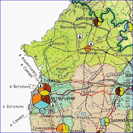 Economique carte de Bachkirie