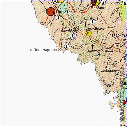 Economico mapa de Bascortostao