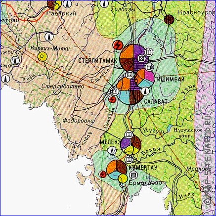 Economico mapa de Bascortostao