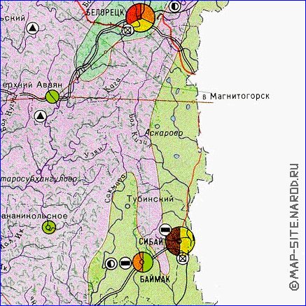 Economico mapa de Bascortostao