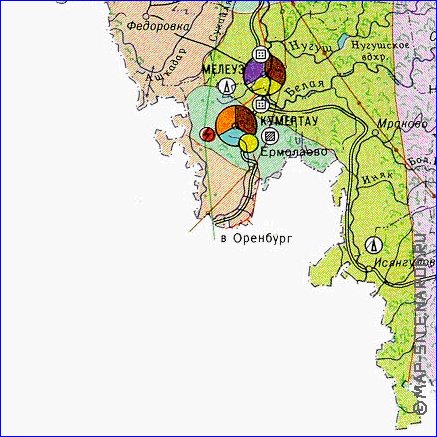 Economico mapa de Bascortostao