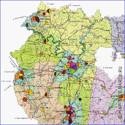 Economico mapa de Bascortostao