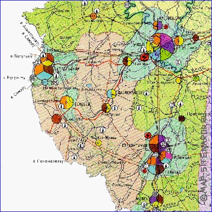 Economico mapa de Bascortostao