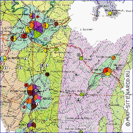 Economico mapa de Bascortostao