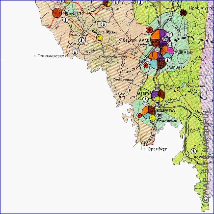 Economico mapa de Bascortostao