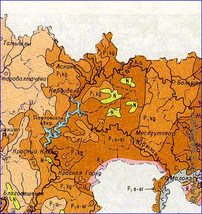Geologique carte de Bachkirie