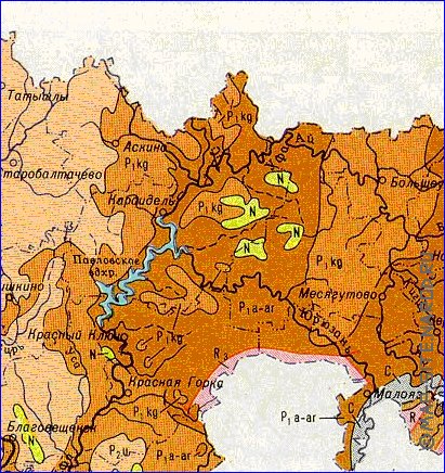 Geologicas mapa de Bascortostao