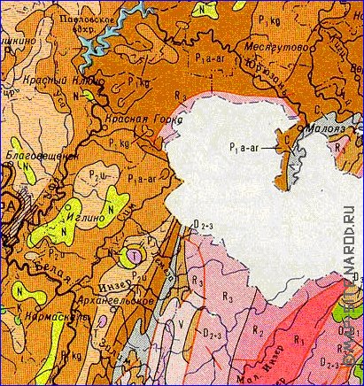 Geologicas mapa de Bascortostao