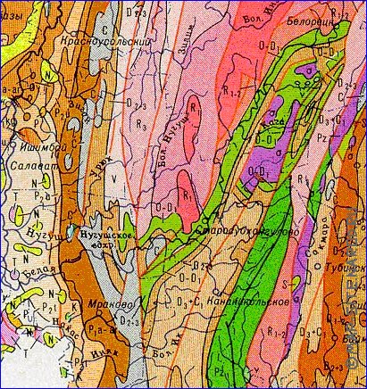 Geologicas mapa de Bascortostao