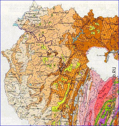 Geologique carte de Bachkirie