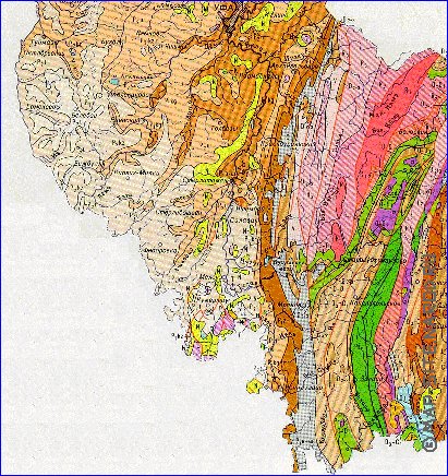 Geologicas mapa de Bascortostao