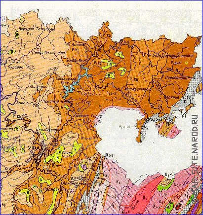 Geologique carte de Bachkirie