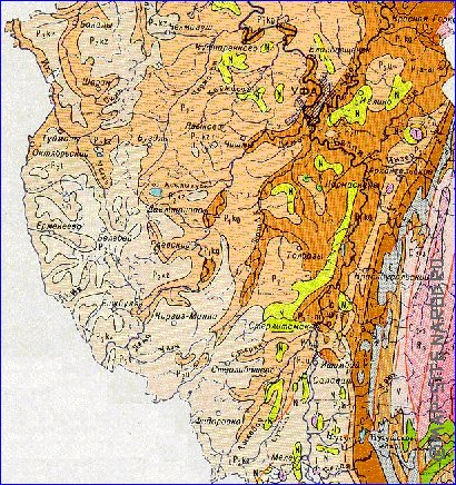 Geologicas mapa de Bascortostao