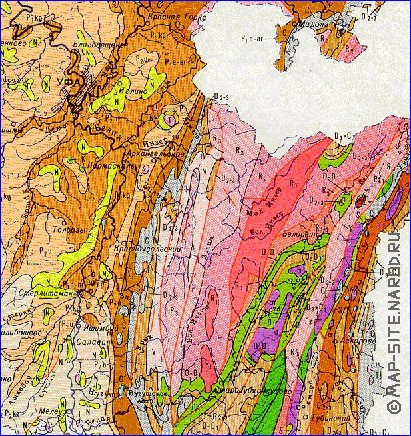 Geologicas mapa de Bascortostao