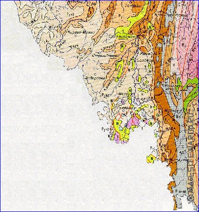 Geologicas mapa de Bascortostao