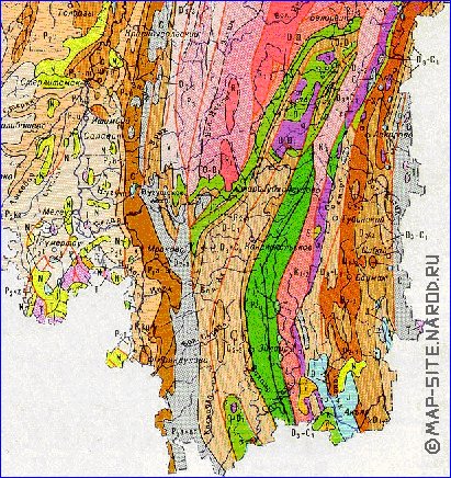 Geologique carte de Bachkirie