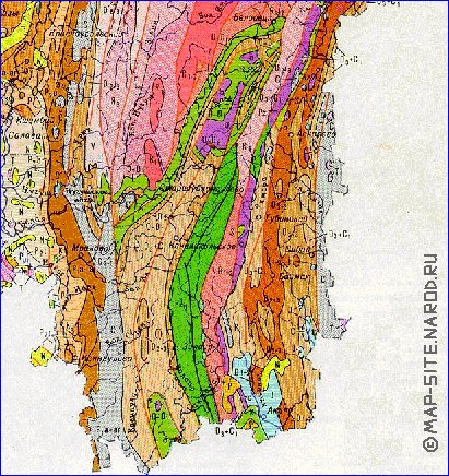 Geologicas mapa de Bascortostao