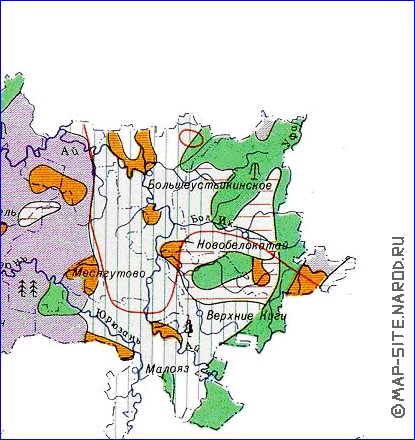 mapa de de vegetacao Bascortostao