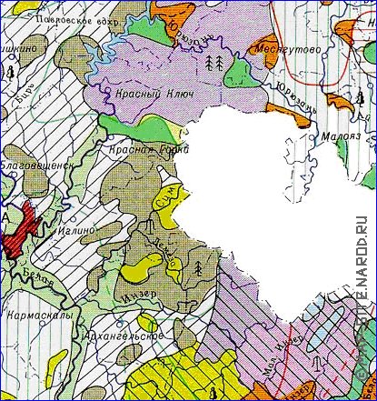 carte de de la vegetation Bachkirie