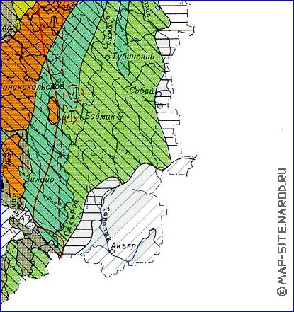 mapa de de vegetacao Bascortostao