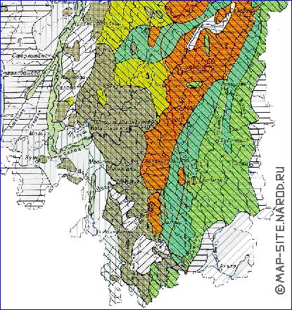 carte de de la vegetation Bachkirie