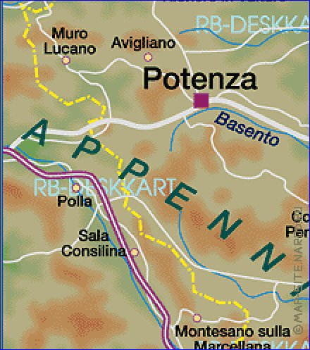 mapa de Basilicata