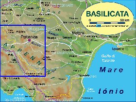 mapa de Basilicata
