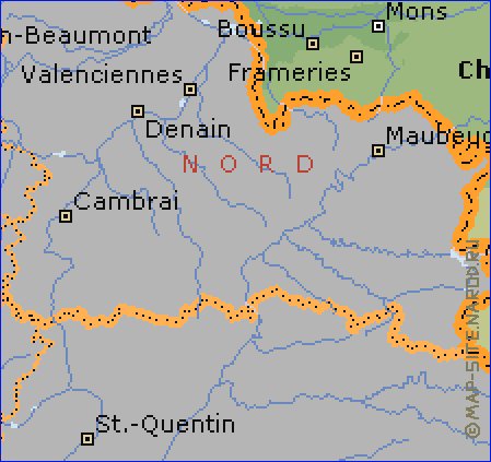 Administrativa mapa de Belgica em ingles