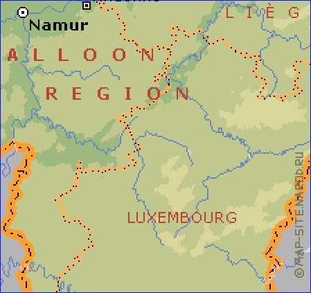 Administratives carte de Belgique en anglais