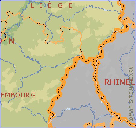 Administrativa mapa de Belgica em ingles