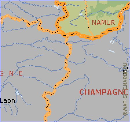 Administratives carte de Belgique en anglais